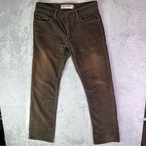 Levis 514 Corduroy Brown Slim Straight Men's 32 x 32 Workwear Distressed